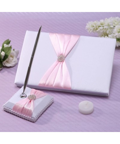 Elegant Guest Book With Pen- Set of 2- Pink - Pink - CF126TPUTQL $29.32 Guestbooks