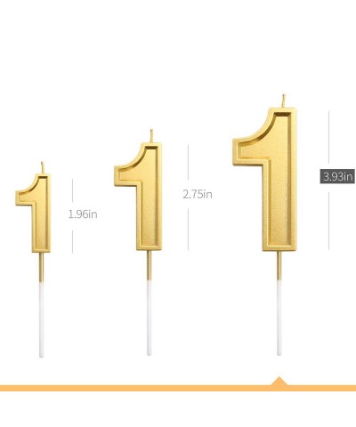 3.93" Large Gold Birthday Candle Number 1 Cake Candle Topper for Kid's/Adult's Birthday Party - Gold Number 1 - CO18SALI202 $...