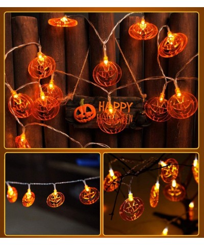 Set of 3 Halloween Decorations Lights with Remote-8 Modes 90 LEDs IP65 Waterproof Battery Operated Pumpkin Bat Ghost Fairy St...