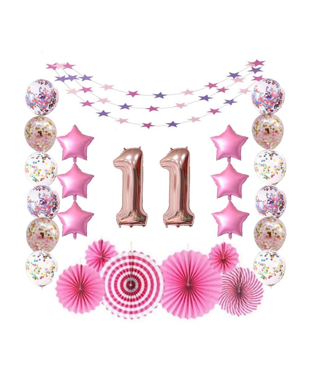 11 Rose Gold Number Foil Balloons for 11th Birthday Party Sign Supplies- Boy's/Girl's Birthday Party Decorations - CD196Y8ZTD...
