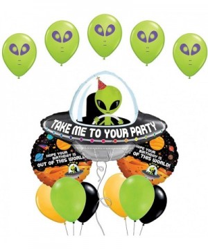 Space Alien Birthday Party Supplies Balloon Bouquet Decorations - CL18K7R4TEL $21.17 Balloons