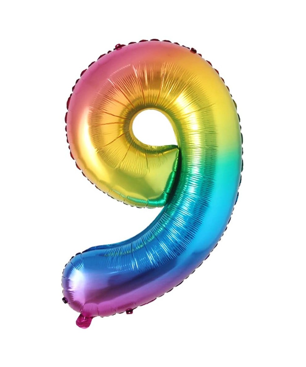 40inch Big Rainbow Foil Birthday Balloon Helium Number Balloons Happy Birthday Party Decorations Kids Figures Wedding Air Bal...