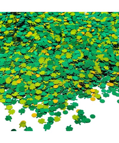 100g/5800 Pieces Shamrocks Table Confetti Lucky Round Sequins for Arts and Crafts St. Patrick's Day Saint Patrick Party Favor...