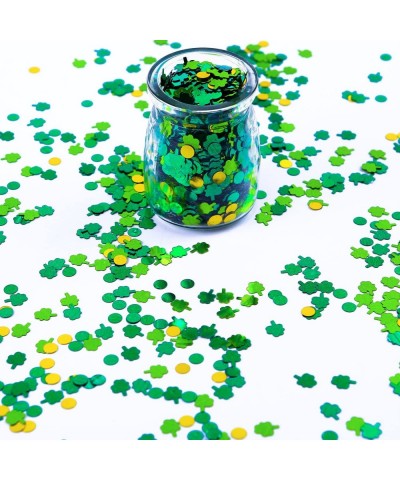 100g/5800 Pieces Shamrocks Table Confetti Lucky Round Sequins for Arts and Crafts St. Patrick's Day Saint Patrick Party Favor...