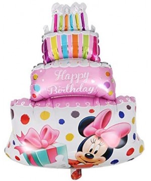 4th Birthday Mickey Mouse Minnie Mouse Balloons for Girl 6 pcs - Party Supplies - Ribbons included - CS18ARRU3TN $6.88 Balloons