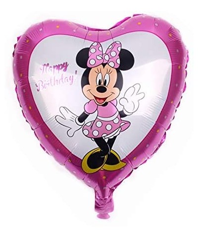 4th Birthday Mickey Mouse Minnie Mouse Balloons for Girl 6 pcs - Party Supplies - Ribbons included - CS18ARRU3TN $6.88 Balloons