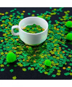 100g/5800 Pieces Shamrocks Table Confetti Lucky Round Sequins for Arts and Crafts St. Patrick's Day Saint Patrick Party Favor...