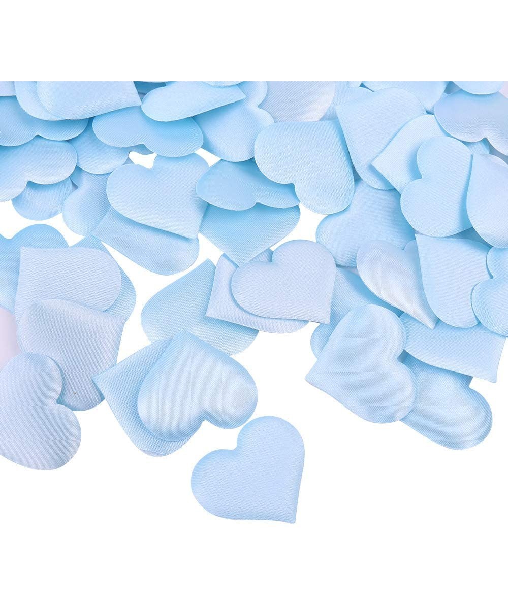 500 Pieces Heart Shaped Sponge Confetti Valentine Wedding Sponge Petals Table Petals Decorations Birthday Party Supply (Blue)...