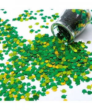 100g/5800 Pieces Shamrocks Table Confetti Lucky Round Sequins for Arts and Crafts St. Patrick's Day Saint Patrick Party Favor...