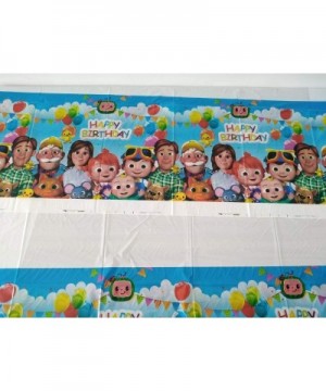 Cocomelon Birthday Party Banner and 2 Table Clothes for Cocomemon Theme Party Decoration Garland - CE19DDX3TL2 $9.53 Party Ta...