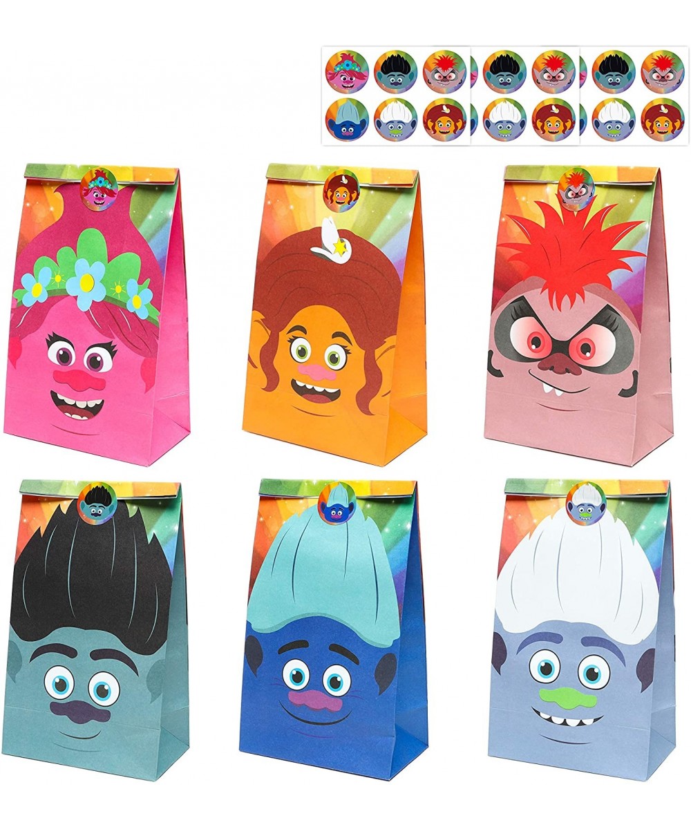 24Pack Trolls Goodies Candy Treat Bags Include Trolls Stickers Candy Treat Party Supplies Goodie Bags Trolls World Tour Bags ...