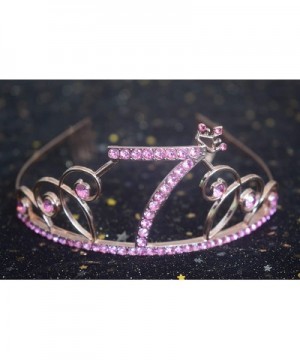 7th Pink Birthday Tiara and Sash Happy 7th Birthday Party Supplies 7th Birthday Glitter Satin Sash and Crystal Tiara Princess...