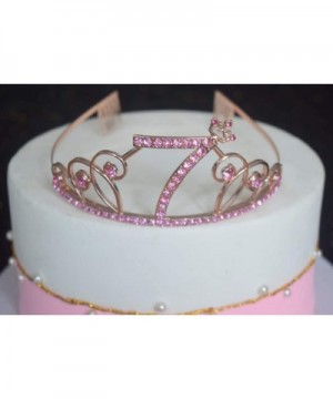 7th Pink Birthday Tiara and Sash Happy 7th Birthday Party Supplies 7th Birthday Glitter Satin Sash and Crystal Tiara Princess...