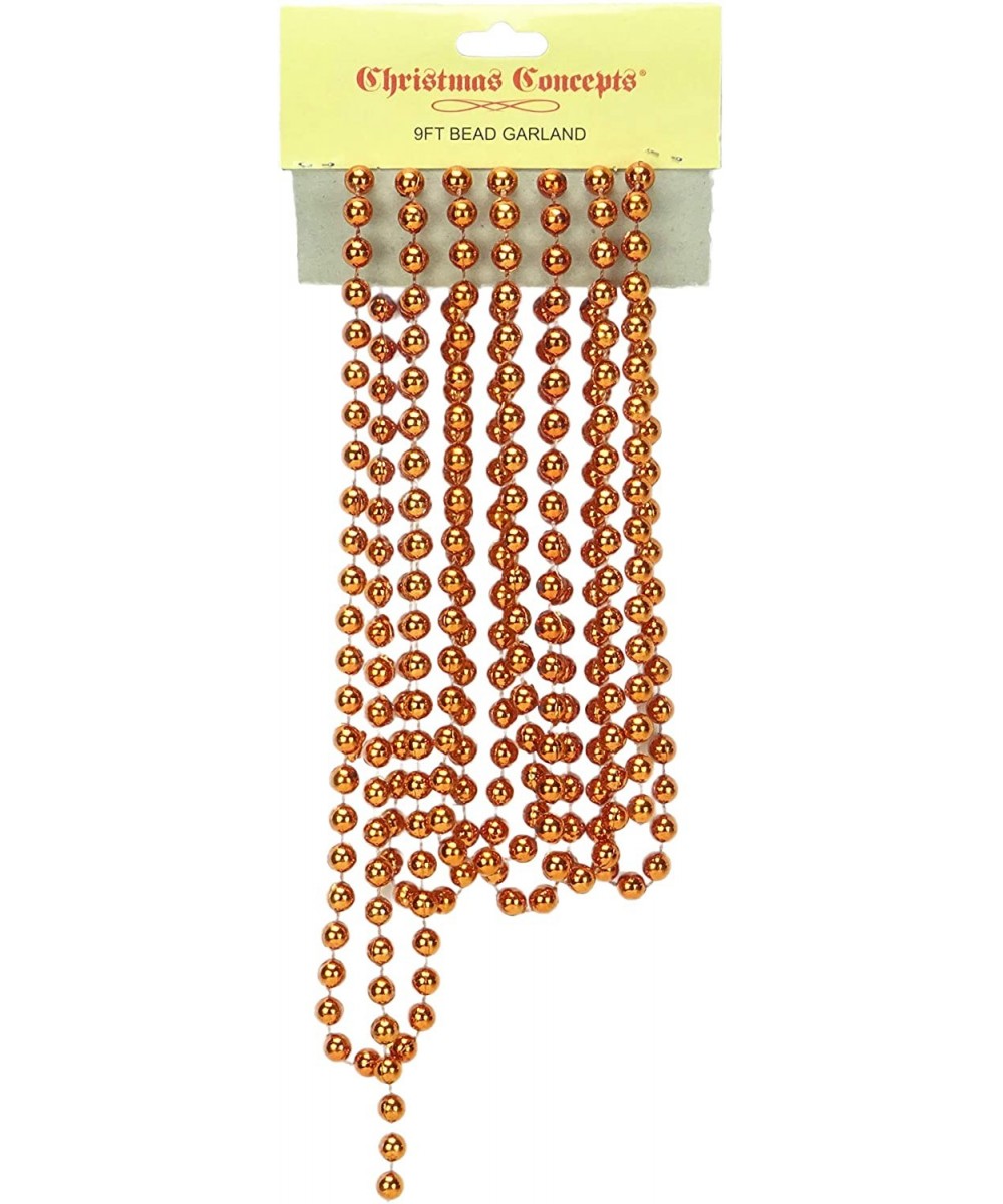 9ft Christmas Bead Chain - Christmas Bead Garlands - Christmas Decorations (Copper) - Copper - CB18IDHLKYX $10.69 Garlands