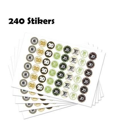 Happy 20th Birthday Stickers For 20 Years Old Party Decoration - Birthday Favor Labels -240 Count - 20 - CU18AHH0U9X $6.11 Ba...
