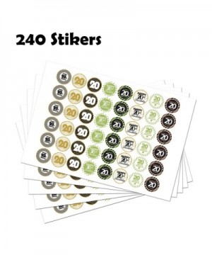 Happy 20th Birthday Stickers For 20 Years Old Party Decoration - Birthday Favor Labels -240 Count - 20 - CU18AHH0U9X $6.11 Ba...