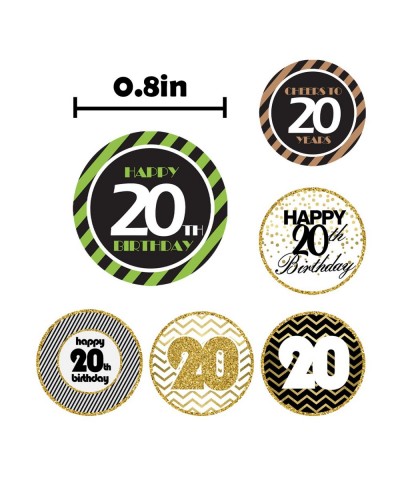 Happy 20th Birthday Stickers For 20 Years Old Party Decoration - Birthday Favor Labels -240 Count - 20 - CU18AHH0U9X $6.11 Ba...