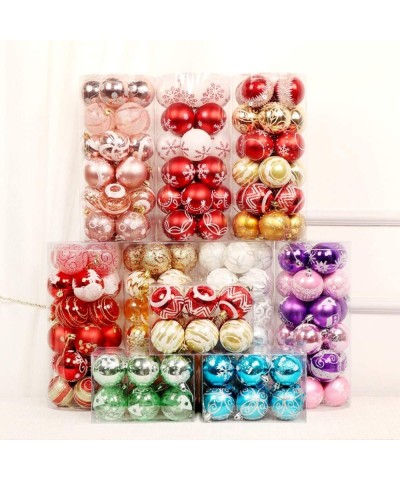 6cm/2.36" 24pcs Christmas Tree Baubles Shatterproof Plastic Christmas Ball Ornament Tree Pendants Holiday Party Festival Deco...