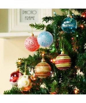 6cm/2.36" 24pcs Christmas Tree Baubles Shatterproof Plastic Christmas Ball Ornament Tree Pendants Holiday Party Festival Deco...