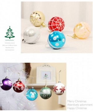 6cm/2.36" 24pcs Christmas Tree Baubles Shatterproof Plastic Christmas Ball Ornament Tree Pendants Holiday Party Festival Deco...