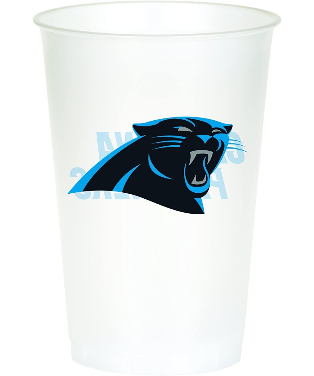 Officially Licensed NFL Printed Plastic Cups- 8-Count- 20-Ounce- Carolina Panthers - Cups - CB11RUWYUQX $4.92 Tableware
