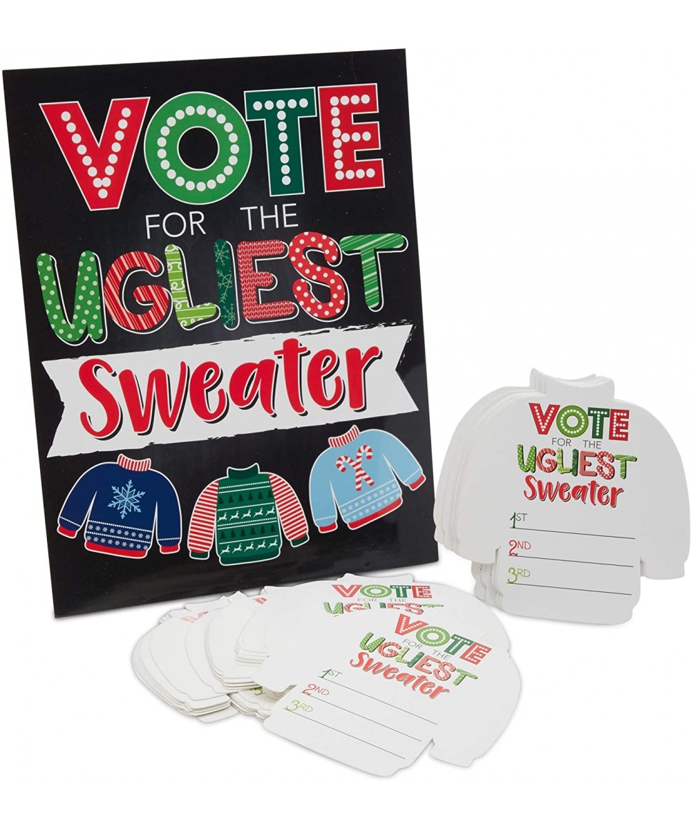 Ugly Sweater Christmas Party Voting Cards (51 Pieces) - CG18T46YROS $6.68 Party Games & Activities