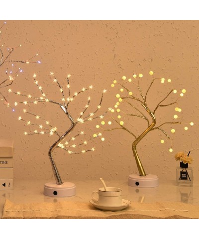 36 LED Pearl Tree Lights - DIY Artificial Bonsai Tree Lights- USB Battery-Powered Touch Switch Warm Fairy Lights Tree Lamp fo...