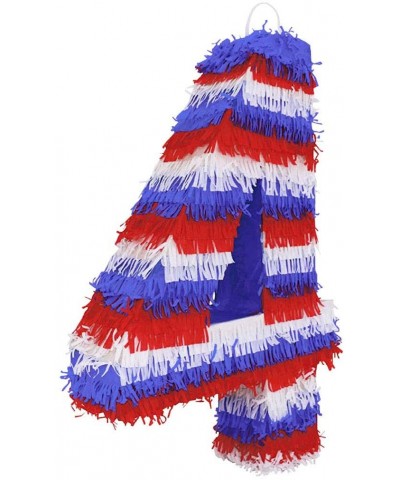 Number Four American Flag Design Pinata for 4th of July Celebrations - Handmade in Mexico - CT18TE6YUTM $14.92 Piñatas