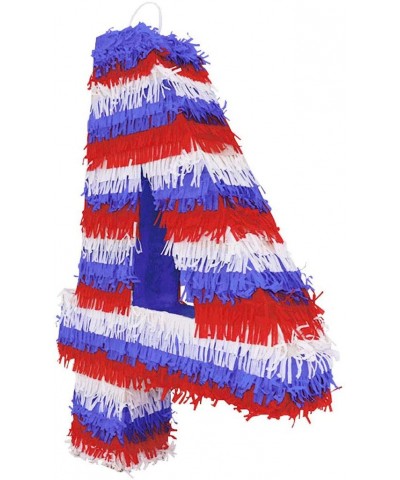 Number Four American Flag Design Pinata for 4th of July Celebrations - Handmade in Mexico - CT18TE6YUTM $14.92 Piñatas