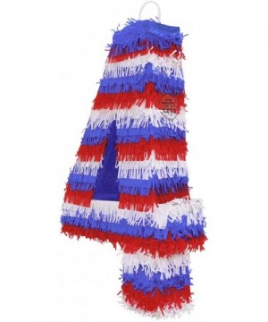 Number Four American Flag Design Pinata for 4th of July Celebrations - Handmade in Mexico - CT18TE6YUTM $14.92 Piñatas