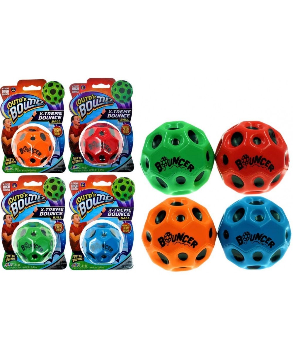 Moon Shaped Space Balls Extreme High Bouncing Ball Toy Game (4 Pack) Moon Sphere and Very Bouncy Ball Sound Slammer. Party Fa...