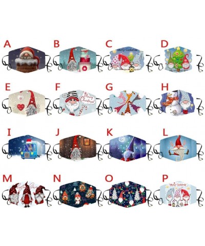 1PC Christmas Printing Windbreak Outdoor Riding Adults Washable Reusable Face Bandanas - L - CW19KN68S3K $6.09 Swags