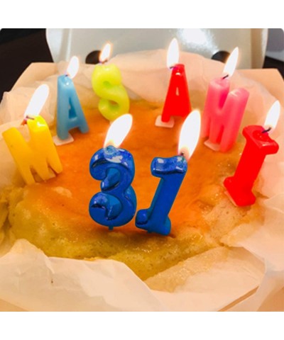 Blue Birthday Candles 7 Candle 7th Seven Years Cake Bady Roman Numberal Cool Number Candle No 70 71 72 73 74 75 76 77 78 79 -...