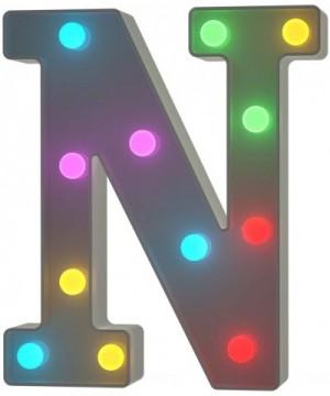 Letter Lights USB Powered Light up Letters with Remote- 16 Color Changing Marquee Letter Lights Multicolor Colors for Home Ba...