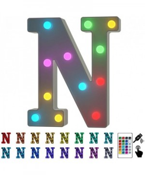 Letter Lights USB Powered Light up Letters with Remote- 16 Color Changing Marquee Letter Lights Multicolor Colors for Home Ba...