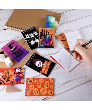 48 Pieces Halloween Notepads Spiral Notebooks Pumpkin Pattern Notebooks for Halloween Party Home School Supplies- 8 Styles - ...