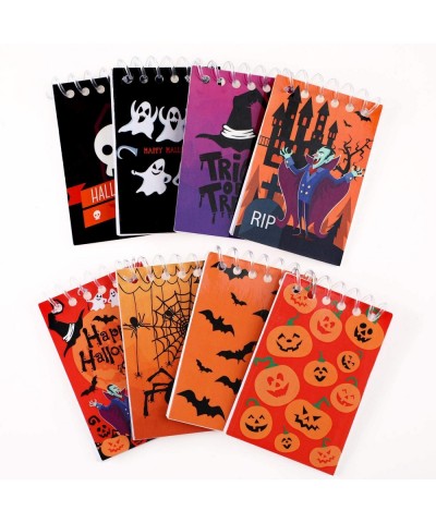 48 Pieces Halloween Notepads Spiral Notebooks Pumpkin Pattern Notebooks for Halloween Party Home School Supplies- 8 Styles - ...