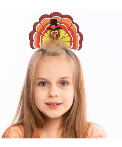 Thanksgiving Turkey Headband & Pie Headband Combo Set- 2 Pcs Holiday Headbands for Thanksgiving Accessories and Party Favors ...