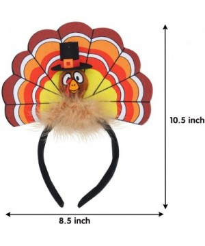 Thanksgiving Turkey Headband & Pie Headband Combo Set- 2 Pcs Holiday Headbands for Thanksgiving Accessories and Party Favors ...