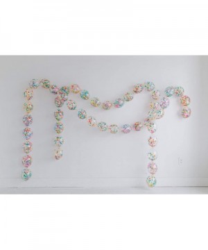 Linking Confetti Balloons- Solid- Rainbow Balloons- Party- Garland- Birthday Party Set- Balloon Decorations (Rainbow) - Rainb...