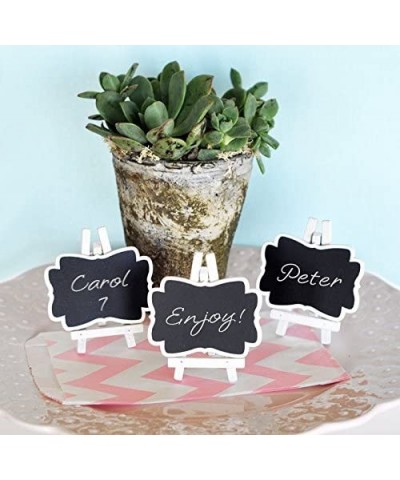 Framed Chalkboard Place Cards with Easel - Set of Three - C411J1FNZHR $6.14 Place Cards & Place Card Holders