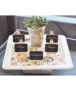 Framed Chalkboard Place Cards with Easel - Set of Three - C411J1FNZHR $6.14 Place Cards & Place Card Holders