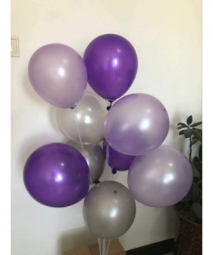 100pcs Latex Pearl Balloons Thicked Round Balloon DEEP Purple&Light Purple&Silver Balloon Wedding&Birthday Decoration globos ...
