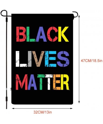 Black Lives Matter Love Always Wins Banner Flag Garden Decoration 13in18.5in 2 Pieces(Multi BLM+Rainbow BLM) - Multi Blm+rain...