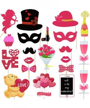 Valentines Day Photo Booth Props Kit - Large Size- NO DIY Needed- Valentines Photo Props - Valentine's Day Party Supplies Fav...