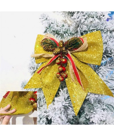 Christmas Decor 25 X 27 cm Christmas DIY Pearl Cotton Bow Charm Christmas Decoration Pendant- Christmas Ornaments Advent Cale...