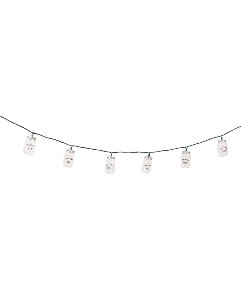 Farm to Table Mason Jar 8-ft Indoor/Outdoor String Lights- 10-Clear - CT11KFPQSSP $12.06 Indoor String Lights