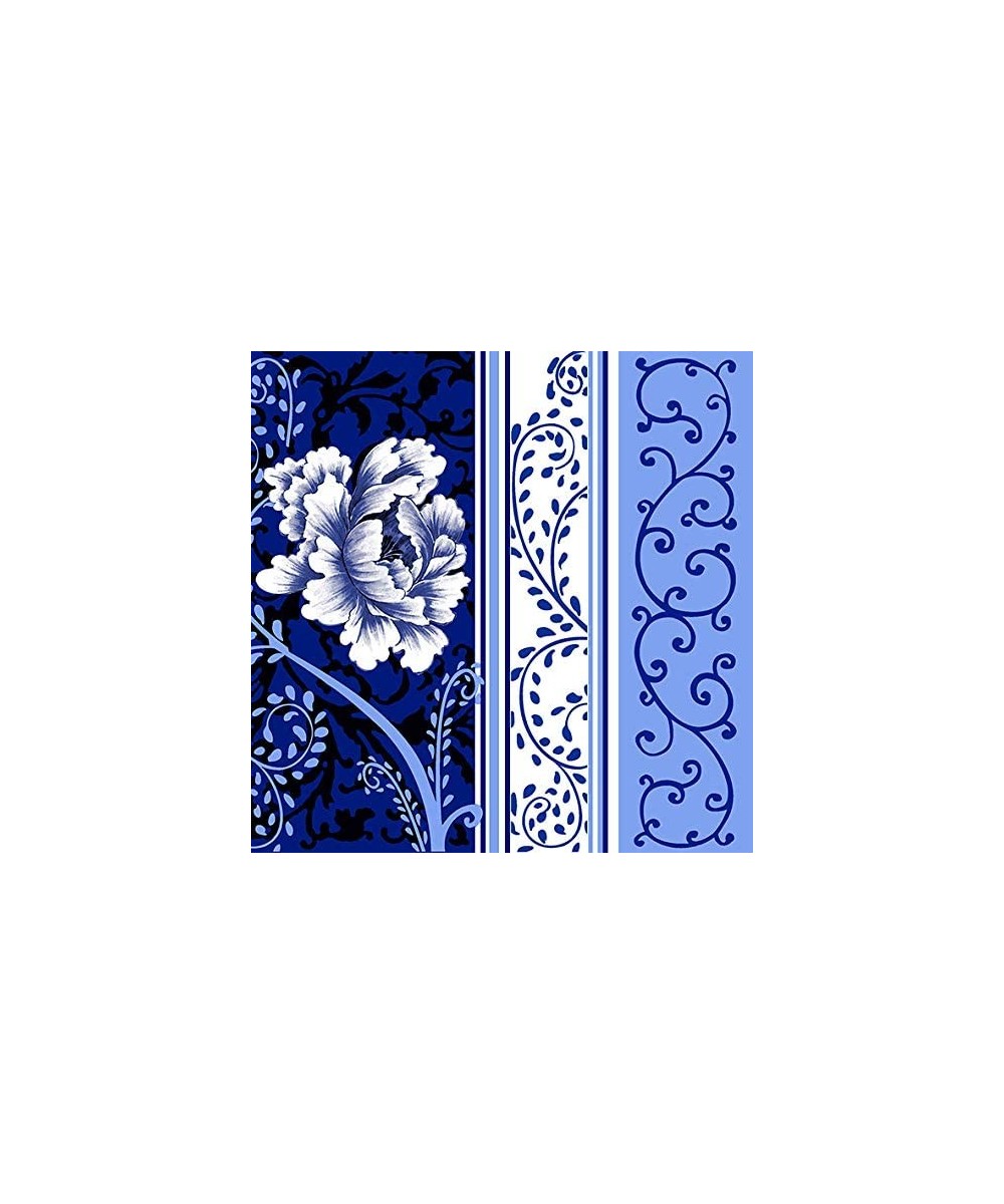 Decorative Pattern Paper Lunch Napkins - Blue Majesty- 20 Count- 6.5 inch - Blue Majesty - C918L3EDUR3 $6.16 Tableware