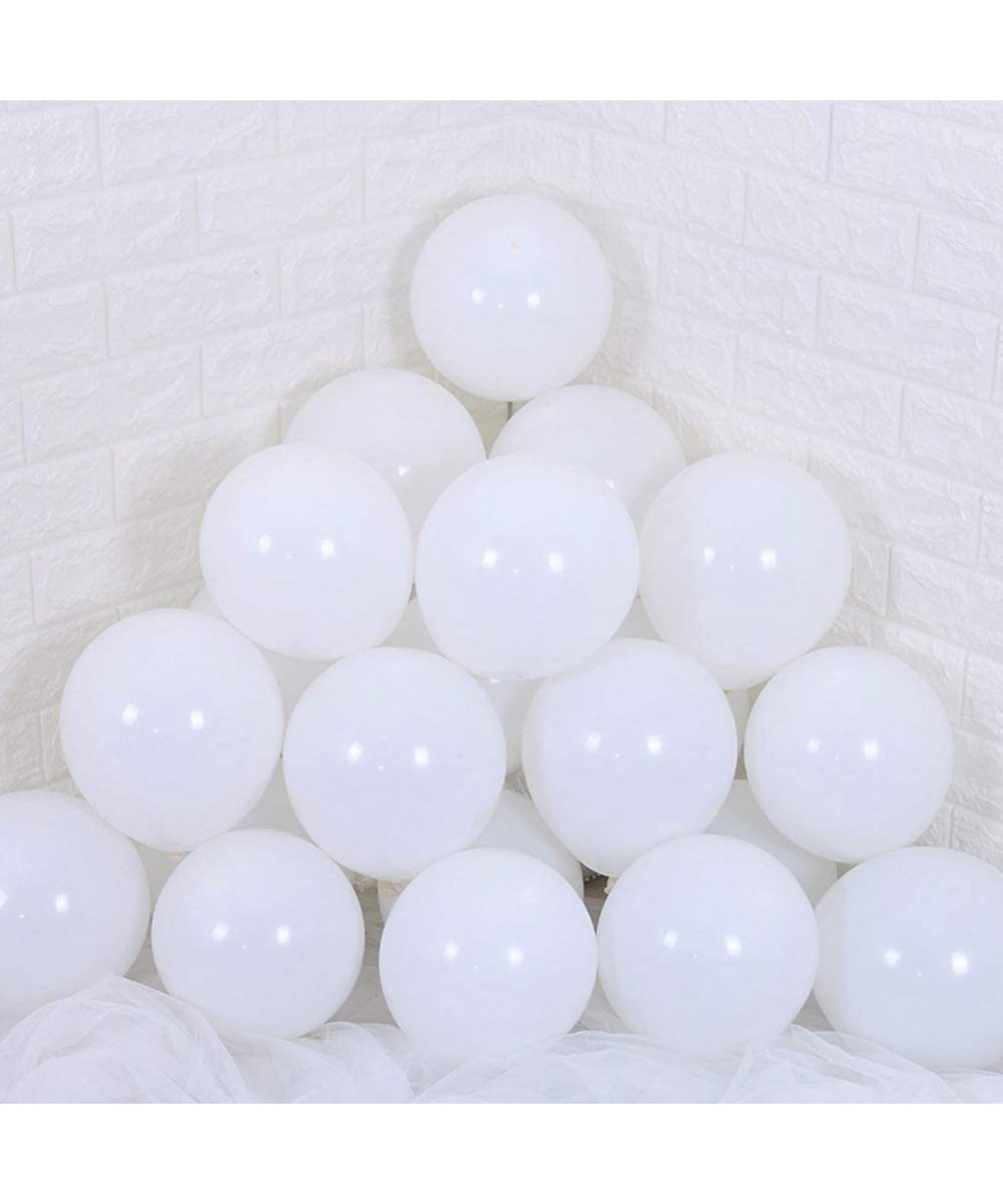 100Pcs White Latex Balloons 10 inch Large Helium Party Balloons for Halloween Wedding Birthday Ceremony Decorations - White -...