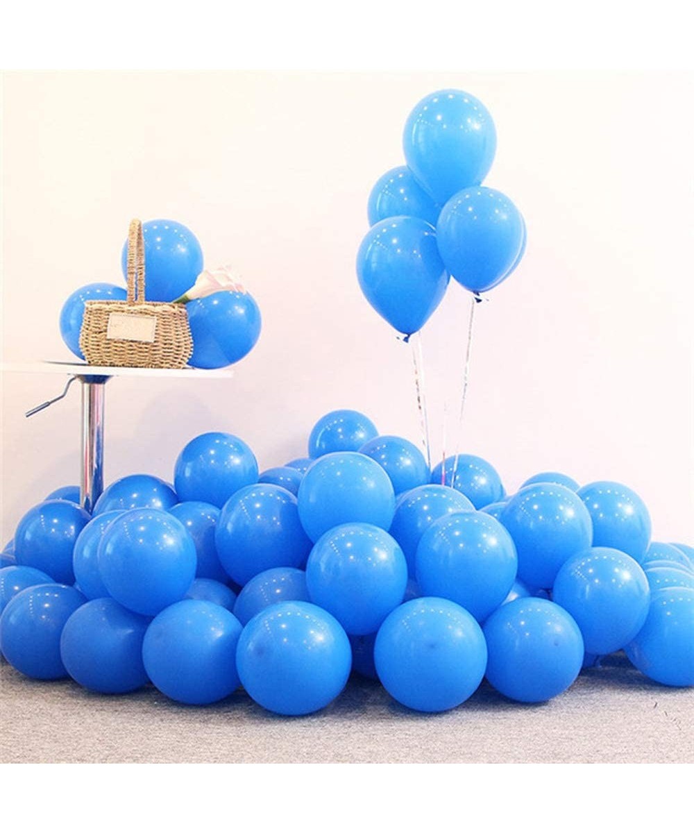 100pcs 12" Party Decoration Matte Latex Balloonfor Birthday Wedding Engagement Anniversary Christmas Festival-Light Blue - Li...